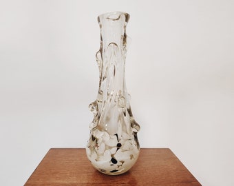 Vintage Glass Vase | Mid-cenury Modern | Fabrika stakla | Dragan Drobnjak | Prokuplje | Yugoslavia | 70s |