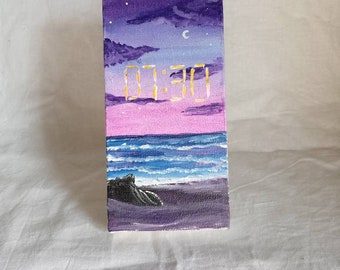 Sunset painting on Canvas ,Beach Painting.