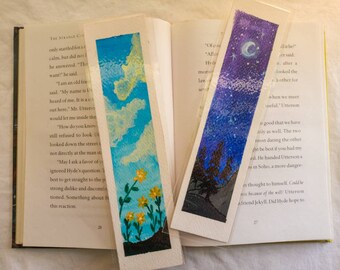 Nature bookmarks, Acrylic bookmarks,set of 2