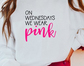 on wednesdays we wear pink moletom com capuz