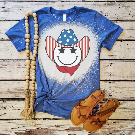 American cowboy T-shirt  cow girl T-shirt Memorial Day tank top| Fourth of July t-shirt| retro t-shirt | western t-shirt | patriotic