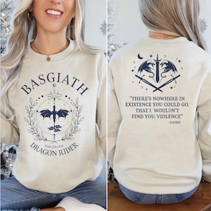 fourth wing, Bagiath war college sweatshirt, dragon rider sweatshirt, dragon sweatshirt, romantasy book sweatshirt, book lover, book dragon