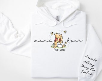 Mama bear hoodie, Mother’s Day hoodie, gifts for mom, custom Mother’s Day hoodie, custom mom hoodie