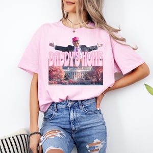 Daddys home shirt, trump 2024 shirt get in losers, trump sweatshirt, republican sweatshirt, political sweatshirt, mug shot, trump image 1