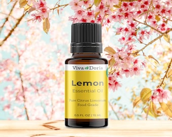 Viva Doria 100% Pure Lemon Essential Oil, Undiluted, Food Grade, Southwest - USA Lemon Oil
