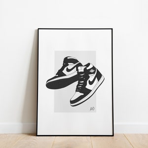 Nike air Jordan 1 high university blue art print (50x70cm