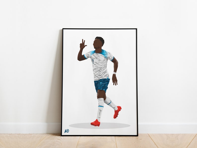 Poster A4 Signé Bukayo Saka - Décoration Murale Pour Fans D'Arsenal, Sans Cadre