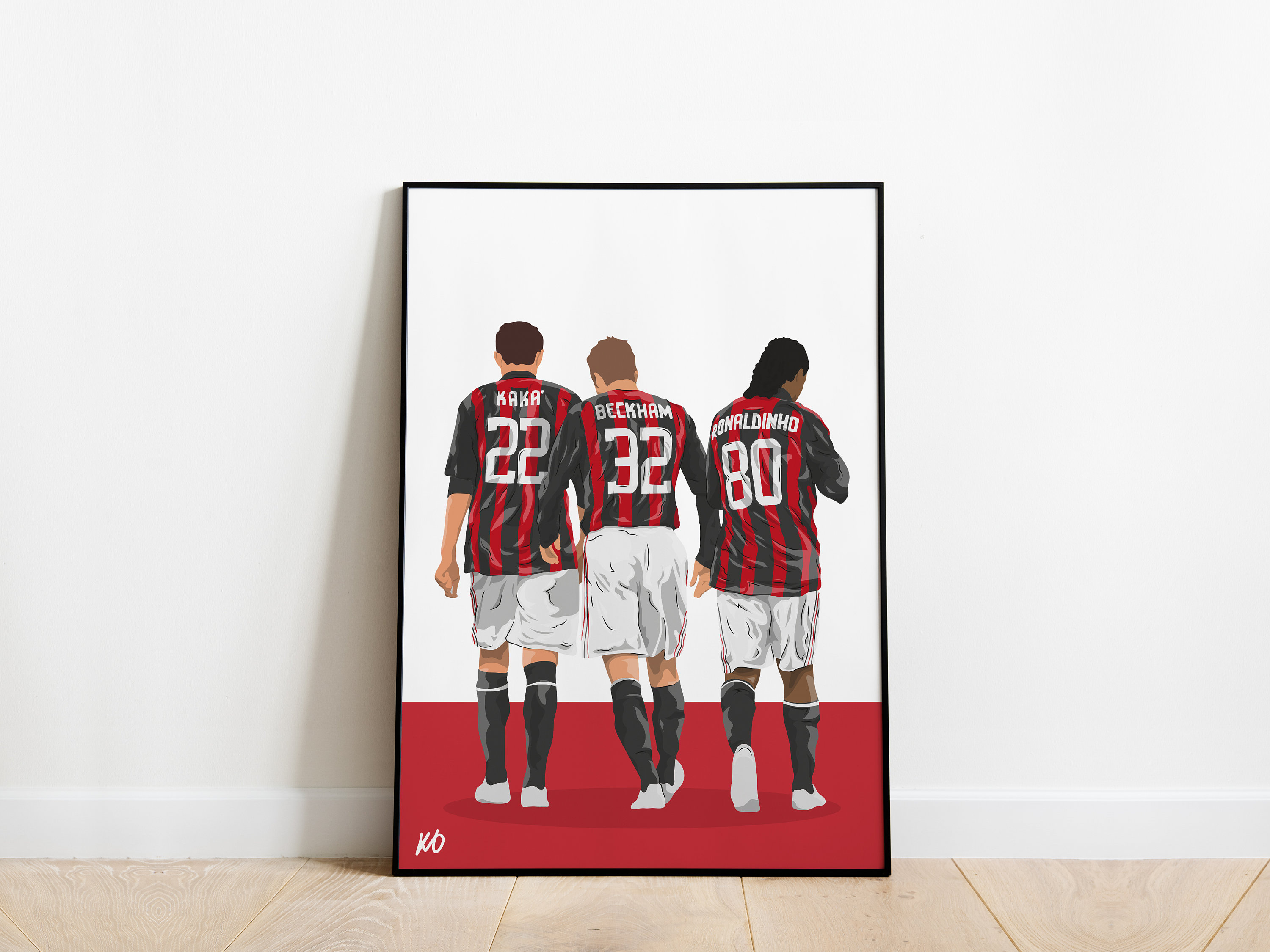 デビッド・ベッカムとロナウジーニョのアート作品 デビッド・ベッカムとロナウジーニョのアート作品