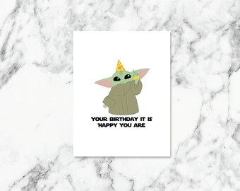 Yoda Card Etsy