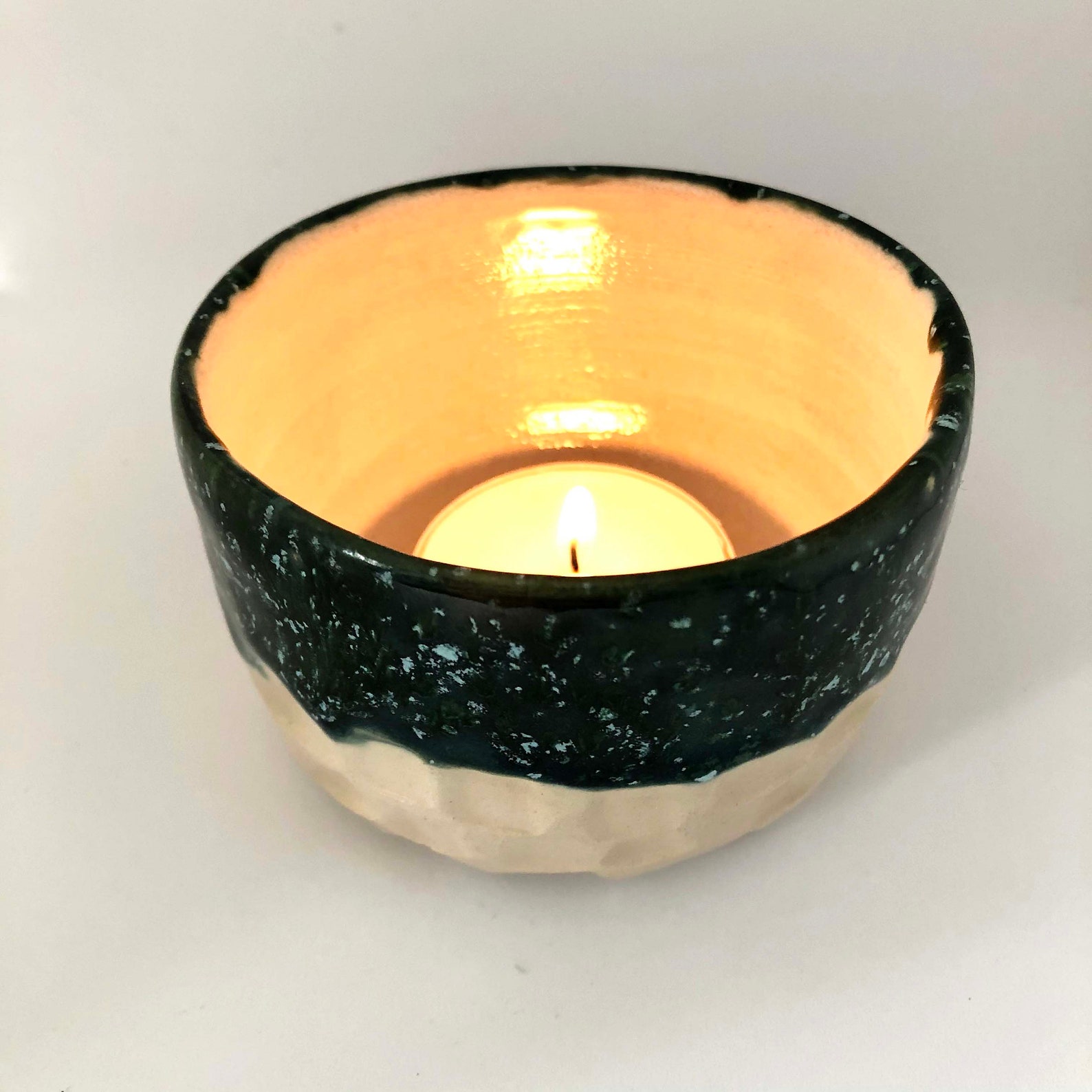 Ceramic Tealight Candle Holder Hand Thrown Ceramic Candle Etsy