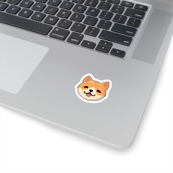 Shiba Inu Smiling Kiss-Cut Stickers