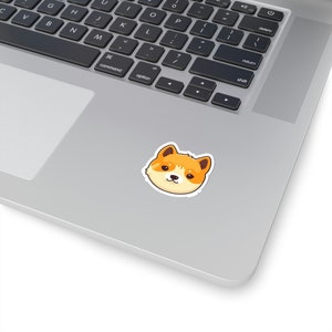 Shiba Inu Face Kiss-Cut Stickers