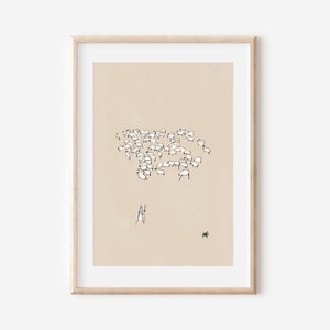 Jesus Leaves the 99, Jesus leaves the 99 print, Good shepherd print, Bible wall art digital, minimalist wall art, christian modern art