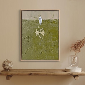 Original christian painting, Consider the Lilies Hand-Painted Biblical Artwork, Baptism gift