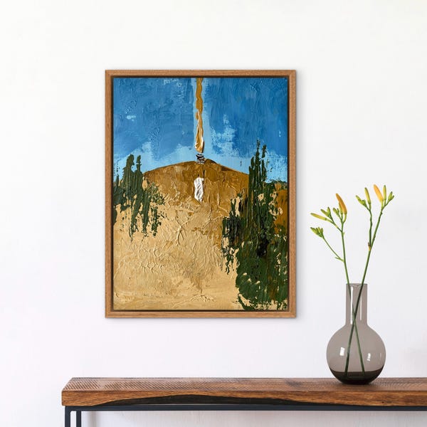 Elijah Painting - Abstract Christian Art, Textured Biblical Wall Decor