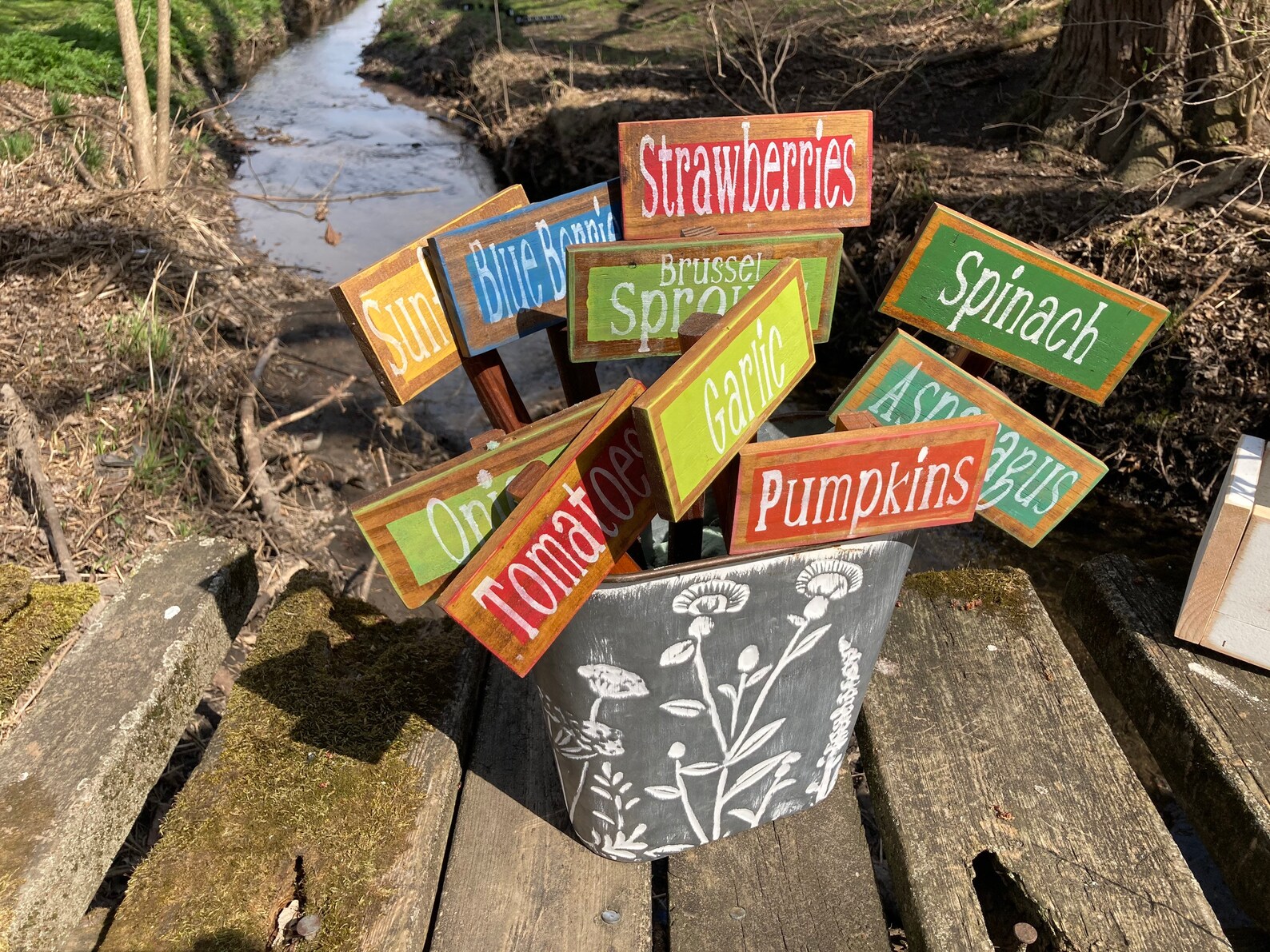 Wood Garden Markers Etsy