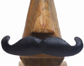 SHIP SHOP  Wooden Nose Shaped Spectacle Eyeglass Holder Stand  With Red Lips And Black Mustache/ Birthday Gift For Girls Teenage