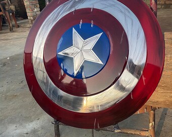 Captain America Shield Metal Hat Pin - 0.75 Inch - Marvel Comics - USA - For Cap, Jacket, Vest