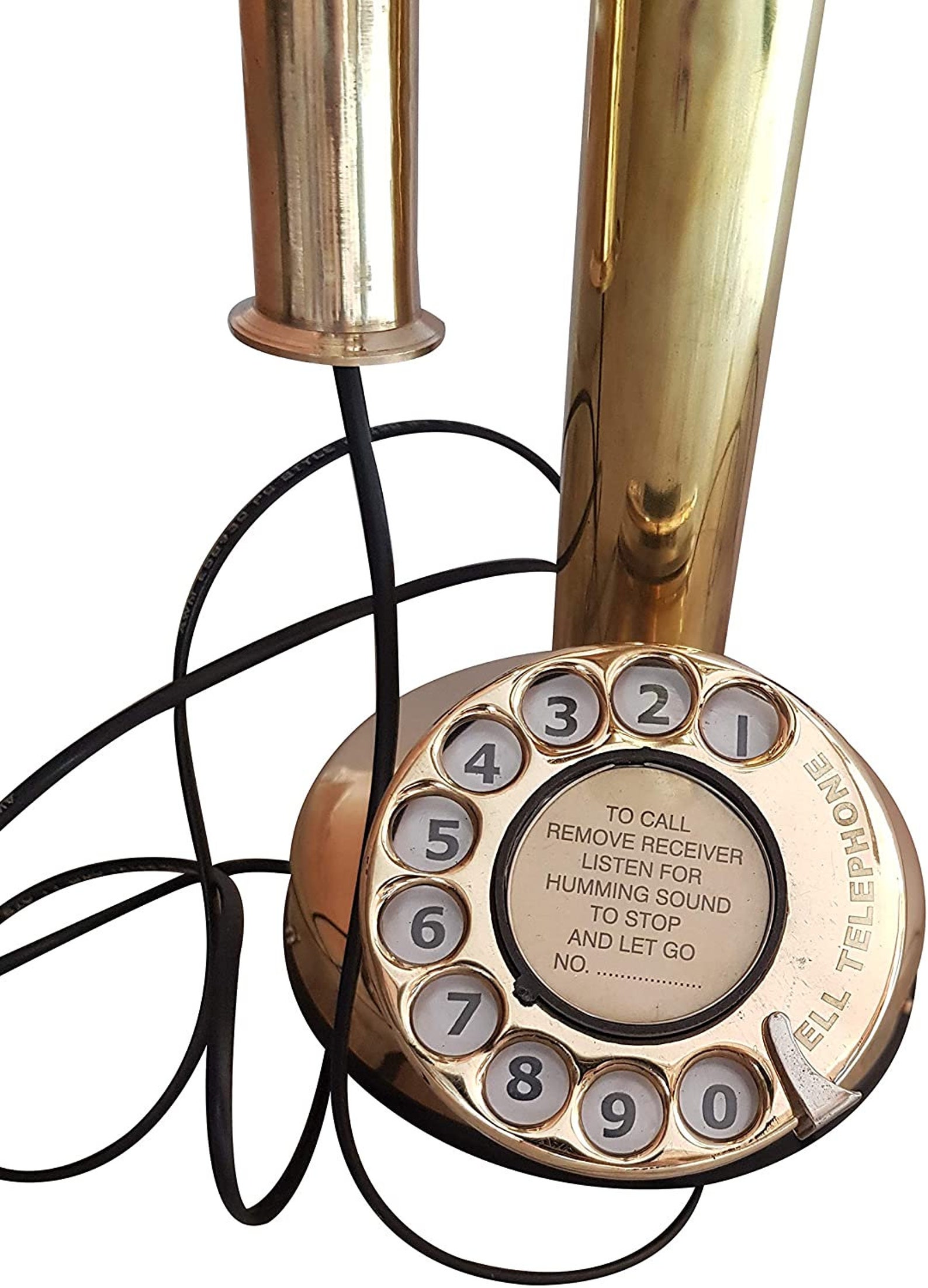 Vintage Style Candlestick Telephone Brass Antique Candlestick Etsy