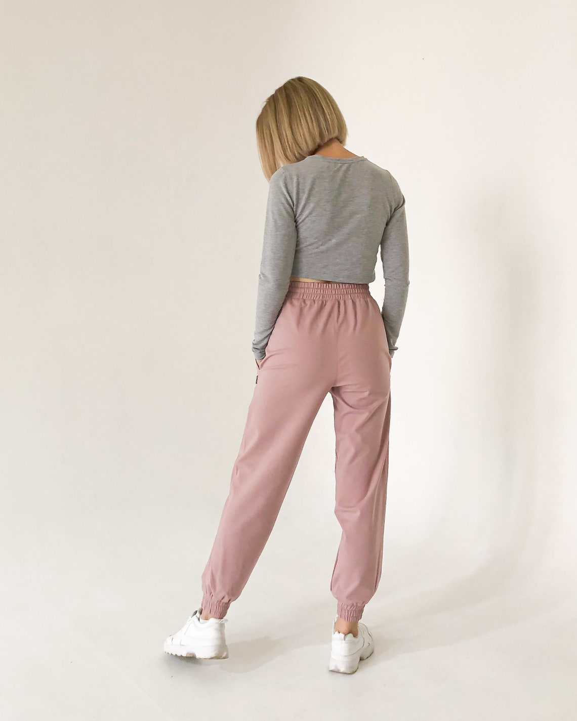 Sport joggers Basic joggers Pink joggers | Etsy