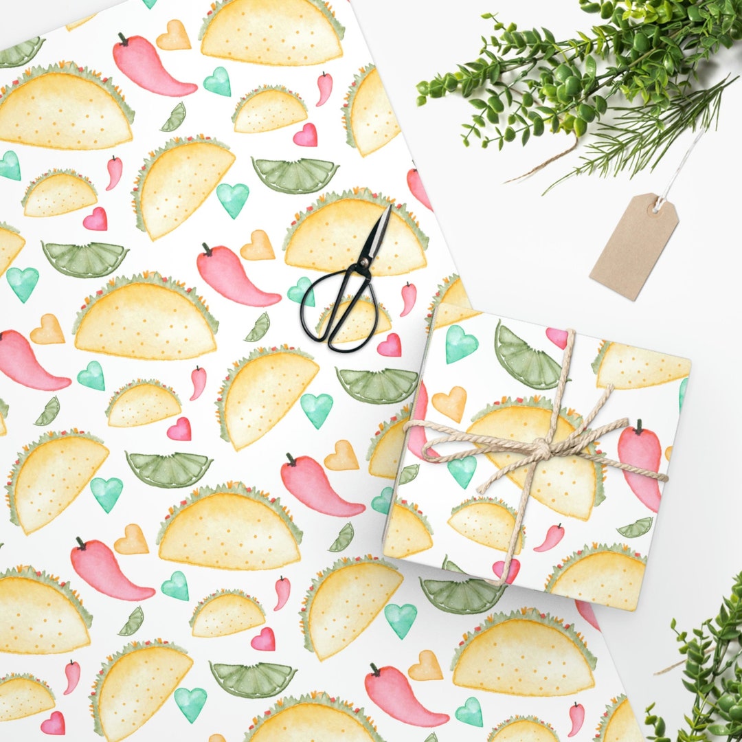 Taco Wrapping Paper Meat Wrapping Paper Cinco De Mayo Etsy