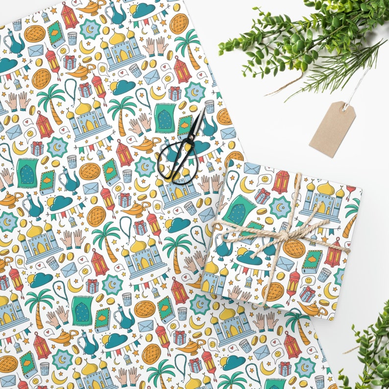 Eid Wrapping Paper Eid Mubarak Wrapping Paper Eid Gift Wrap Etsy