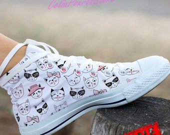 converse cat print