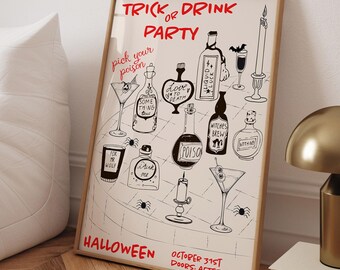 Halloween Potion Bottle Party Print | Trick or Drink (Digital Download)