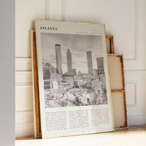 Printable Atlanta Skyline Poster | Georgia City Wall Art | Perfect Gift for Urban and Travel Lovers