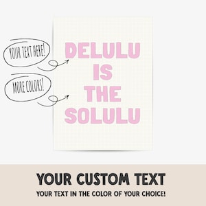 Spersonalizowany wydruk cytatu | Spersonalizowany pastelowy trend Y2K | Wydruk typograficzny Dorm Girly | Kolorowa sztuka ścienna | Wydruk na prezent