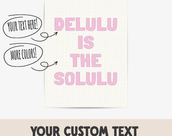Poster con citazione personalizzata / Arte murale personalizzata per ragazze