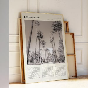 Printable Los Angeles Black & White Print | Iconic California Cityscape Poster | Perfect Art Gift for Travel Lovers