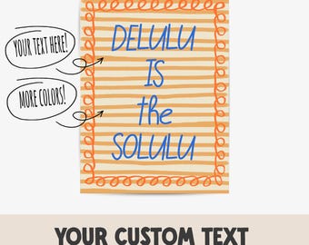 Poster con citazione personalizzata / Testo personalizzato, strisce colorate