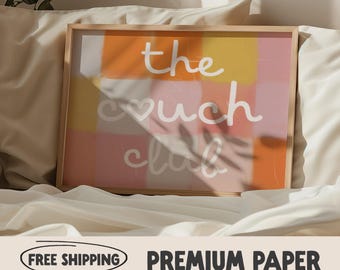 The Couch Club Art Print | Cozy Living Room Typography