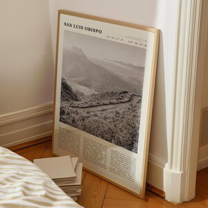Impresión de San Luis Obispo / Póster vintage de senderismo de la costa de California imagen 7