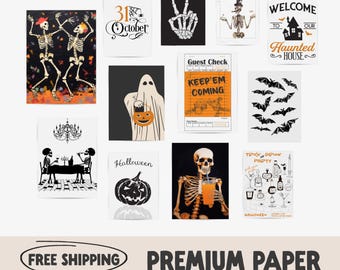 Halloween Art Print Set | Spooky Haunted House Decor