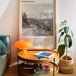 Poster con paesaggio in bianco e nero di Washington / Arte murale vintage del Pacifico nord-occidentale immagine 5