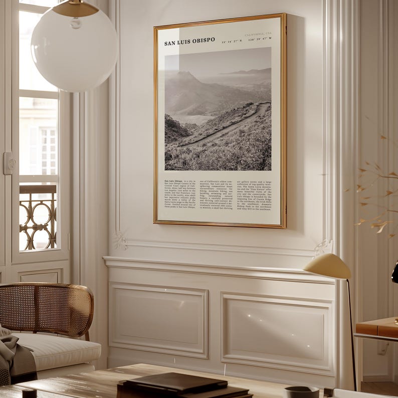 Impresión de San Luis Obispo / Póster vintage de senderismo de la costa de California imagen 8