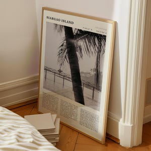 Pôster vintage da Ilha de Siargao, Filipinas | Impressão artística de viagem com palmeiras e calçadão de surf Cloud 9 imagem 8
