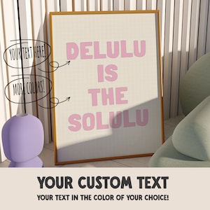 Benutzerdefiniertes Zitat Druck | Personalisiert Pastell Y2K Trend | Typografie Druck | Bunte Wandkunst | Geschenk Druck | Druckbare Digitale Datei