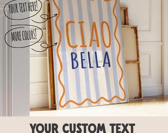 Poster con preventivo personalizzato / Stampa personalizzata a righe pastello