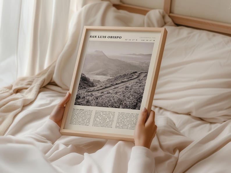Impresión de San Luis Obispo / Póster vintage de senderismo de la costa de California imagen 2