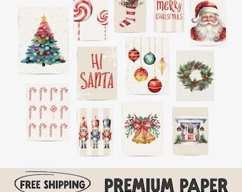 Christmas Gallery Wall Art | Festive Holiday Prints Set