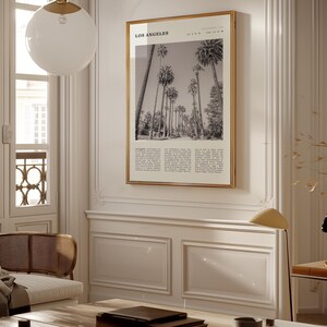 Vintage Los Angeles Cityscape Print | Black & White California Poster (Digital Download) image 9