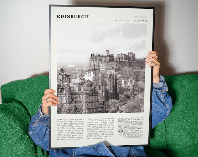 Edinburgh Scotland - Vintage Travel Poster - Etsy Canada