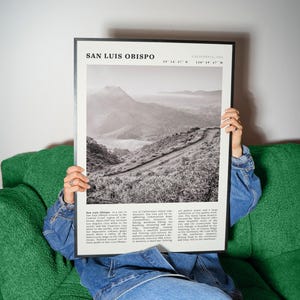 Impresión de San Luis Obispo / Póster vintage de senderismo de la costa de California imagen 3