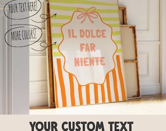 Poster con preventivo personalizzato / Stampa personalizzata a righe pastello