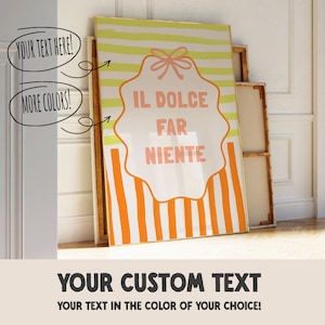 Benutzerdefiniertes Zitat Druck | Personalisierter ästhetischer bunter Sommertrend | Typografie Druck | Pastell Streifen | Druckbare Digitale Datei