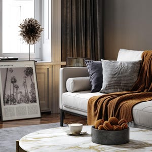 Vintage Los Angeles Cityscape Print | Black & White California Poster (Digital Download) image 6