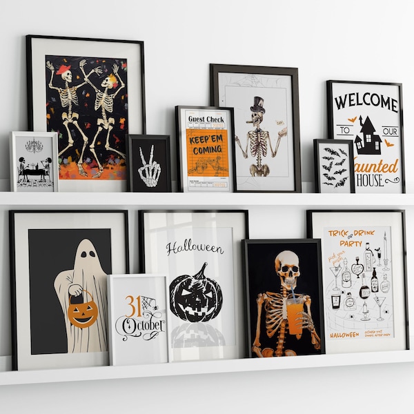 Halloween Art Prints | Spooky Set of 12 (Digital Download)